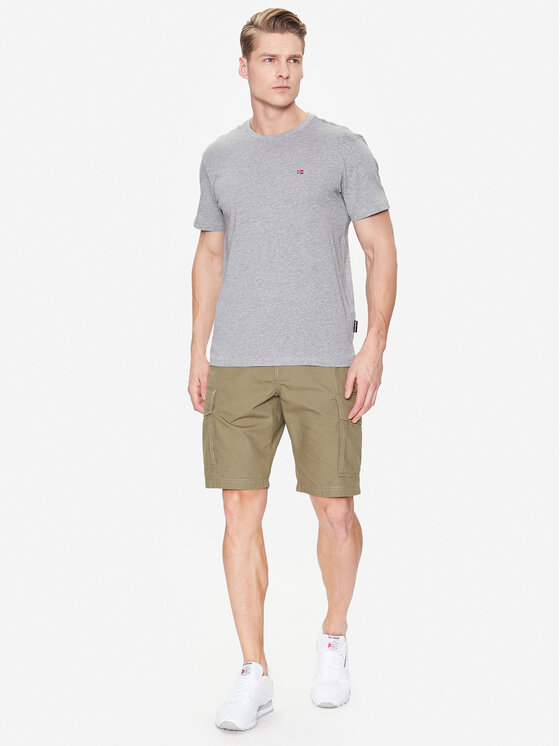 Napapijri Napapijri T-Shirt Salis NP0A4H8D Grau Regular Fit