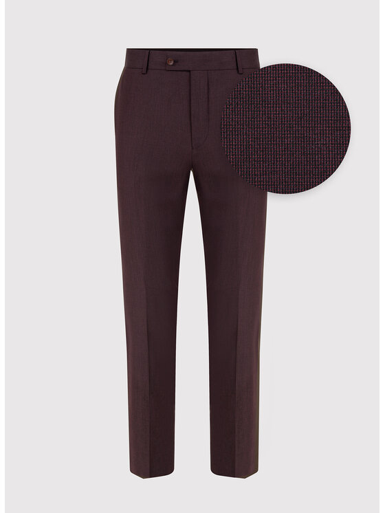 Pako Lorente Pako Lorente Spodnie garniturowe P24SF-6G-031 Bordowy Slim Fit