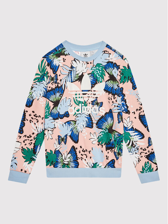 adidas adidas Bluza Her Studio London Animal Flower H22595 Niebieski Regular Fit