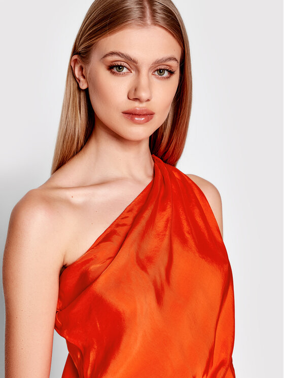 PINKO Pinko Sommerkleid Agave 1Q10D4 6660 Orange Regular Fit