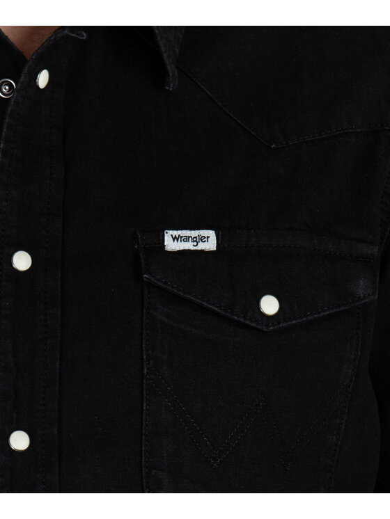 Wrangler Wrangler Koszula 112362906 Czarny Regular Fit