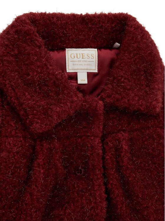 Guess Guess Płaszcz zimowy A6BL02 W4030 Bordowy Regular Fit