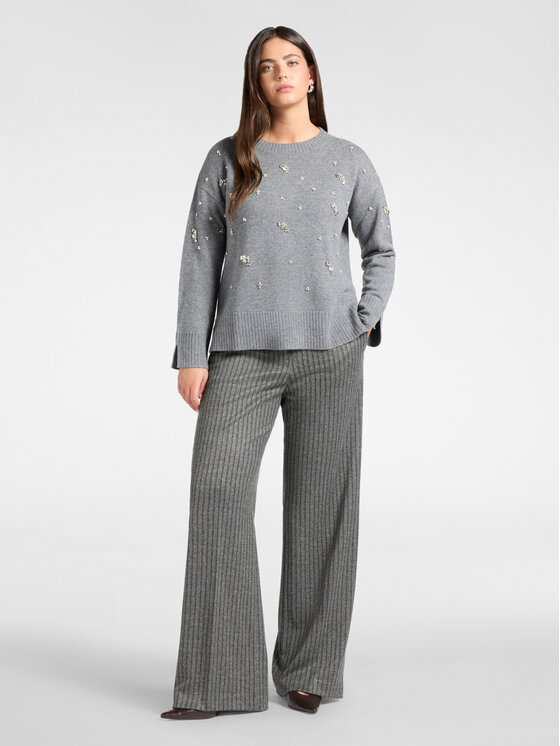 Elena Mirò Elena Mirò Sweter M010Z100803N013 Szary Regular Fit