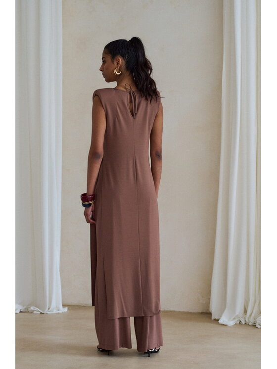 blue shadow blue shadow Tunika Fina Brązowy Regular Fit