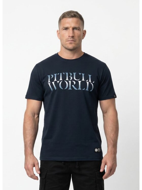 PITBULL PITBULL T-Shirt PITBULL WORLD Granatowy Regular Fit