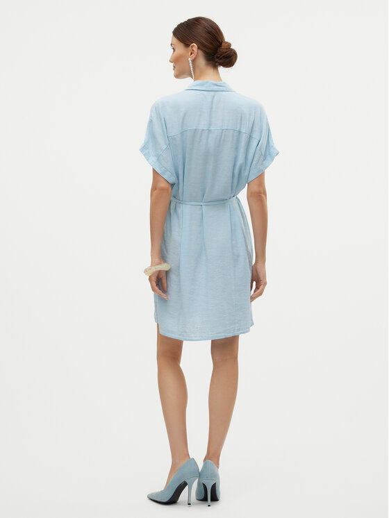 Vero Moda Vero Moda Letné šaty Linn 10323027 Modrá Relaxed Fit