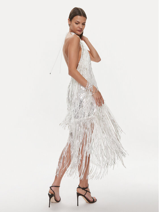ROTATE ROTATE Rochie cocktail 111604 Alb Slim Fit