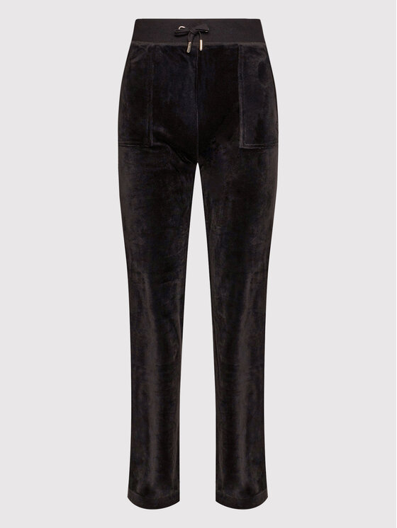 Juicy Couture Juicy Couture Donji dio trenerke Del Ray JCAP180 Crna Regular Fit