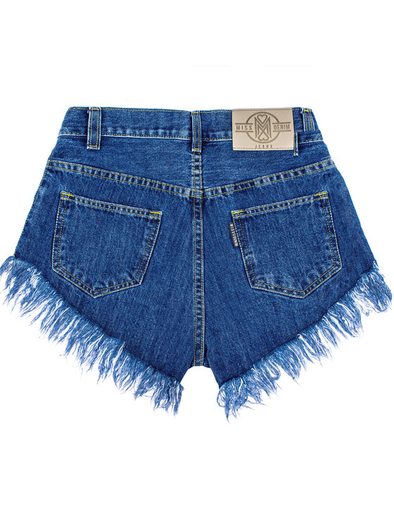 MissDenim MissDenim Džínové šortky High Waist Tmavomodrá Regular Fit