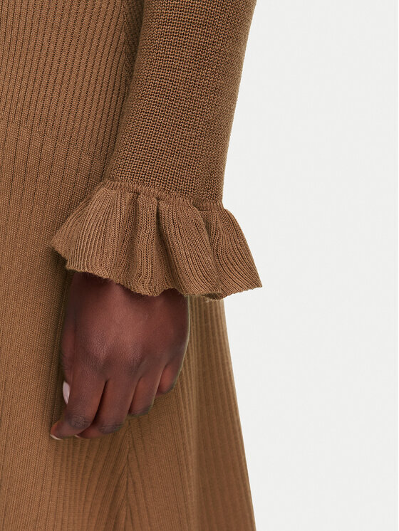 Marella Marella Sukienka dzianinowa Slatino 2623326034 Brązowy Regular Fit