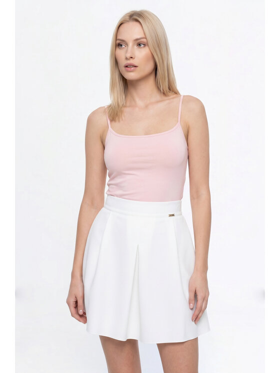 FIGL FIGL Spódnica mini M1342 Kremowy A-Line Fit