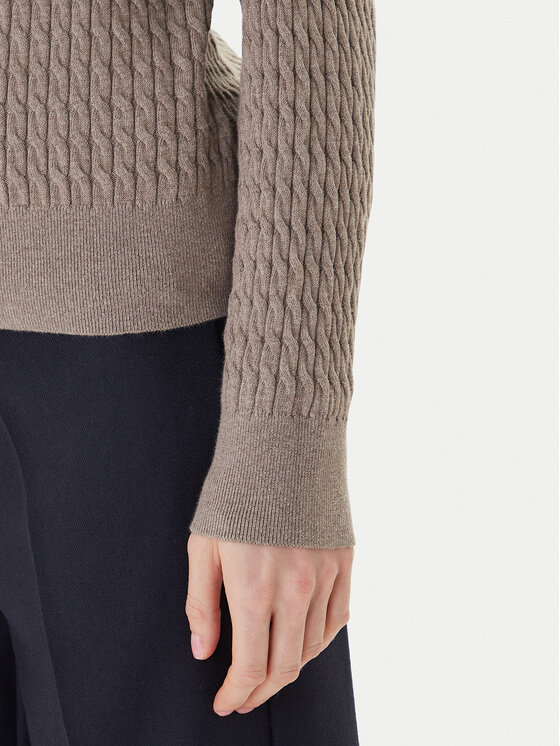 Tommy Hilfiger Tommy Hilfiger Svetr Fine WW0WW44993 Béžová Regular Fit