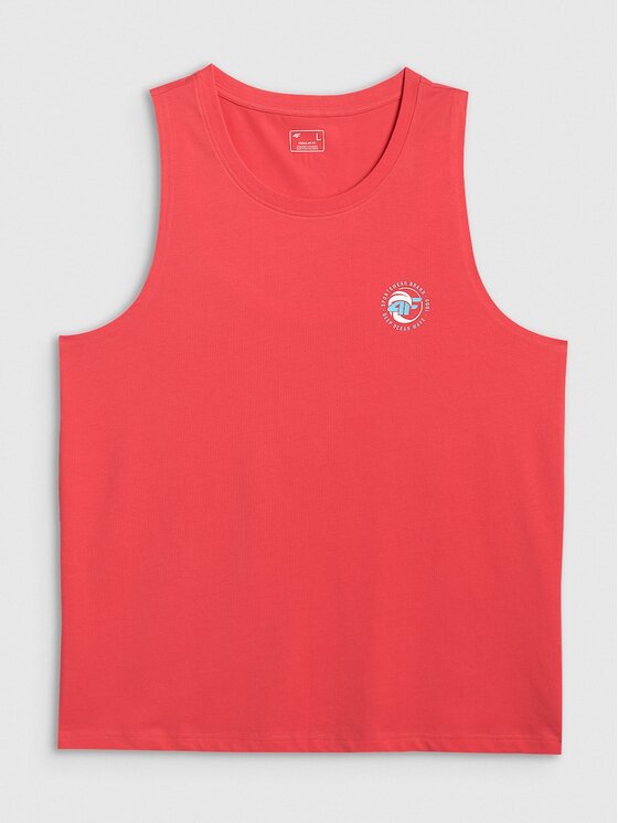 4F 4F Tank top 4FRSS26TSLEM366-63S Różowy Regular Fit
