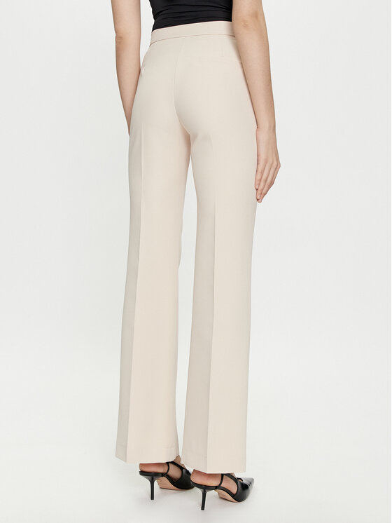 Maryley Maryley Spodnie materiałowe 24EB587/43GE Écru Regular Fit