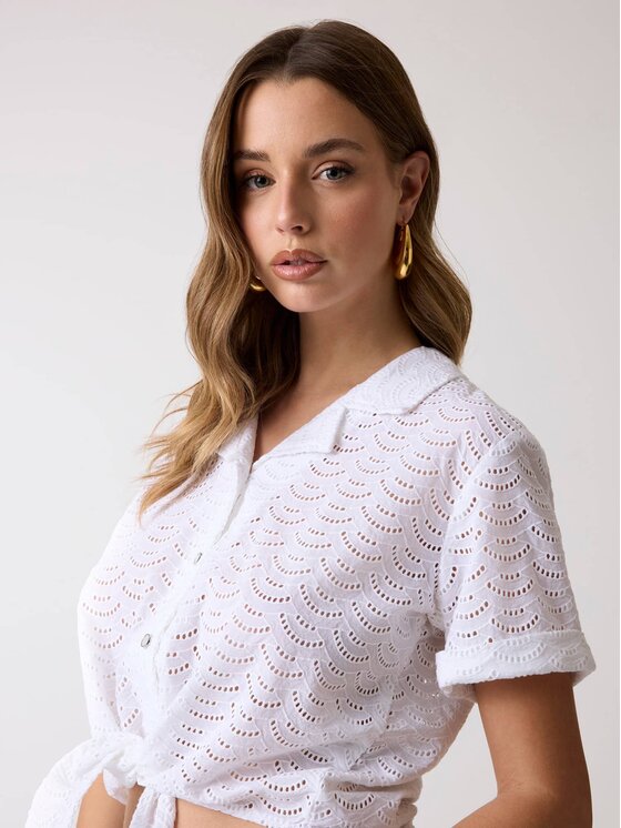 Guess Guess Риза W6GH48 W1881 Бял Classic Fit