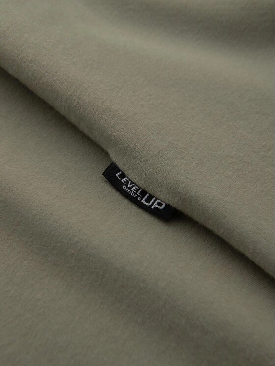Ombre Ombre S dlouhým rukávem OM-LSBC-0129 Khaki Loose Fit