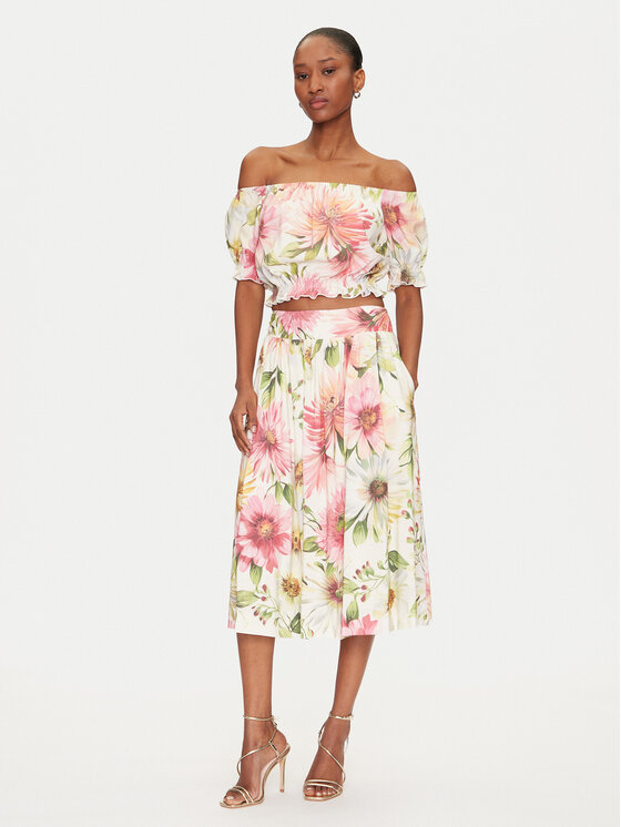 Guess Guess Plisēti svārki W5GD64 WH4S2 Daudzkrāsains Regular Fit