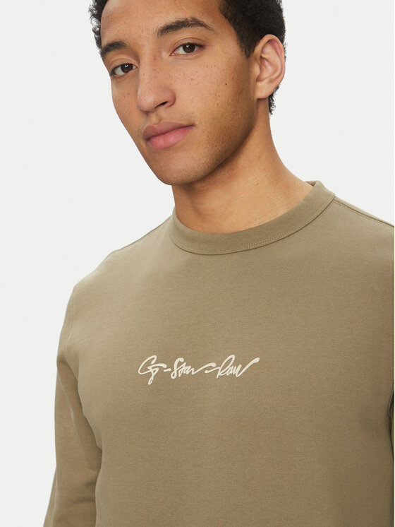 G-Star Raw G-Star Raw Μπλούζα G-Script D26407-D257 6057 Χακί Regular Fit