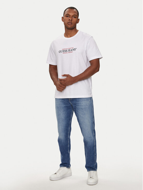 Guess Jeans Guess Jeans Póló M4YI42 K8FQ4 Fehér Regular Fit