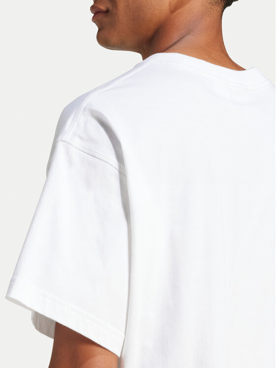 adidas adidas Tričko Trefoil Essentials JD0373 Biela Oversize