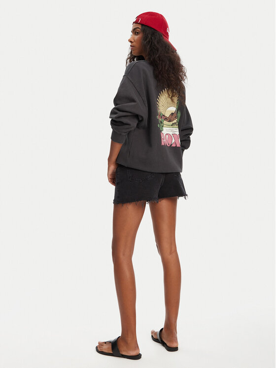 Roxy Roxy Mikina ERJFT04997 Čierna Relaxed Fit