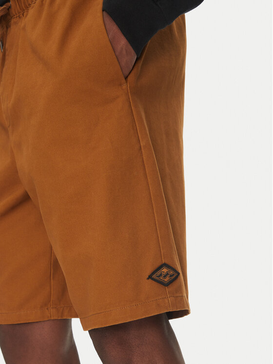 Billabong Billabong Šortky z materiálu Larry Twill EBYWS00114 Hnědá Regular Fit
