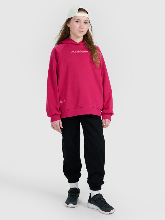 4F 4F Bluza BASIC+ Różowy Oversize