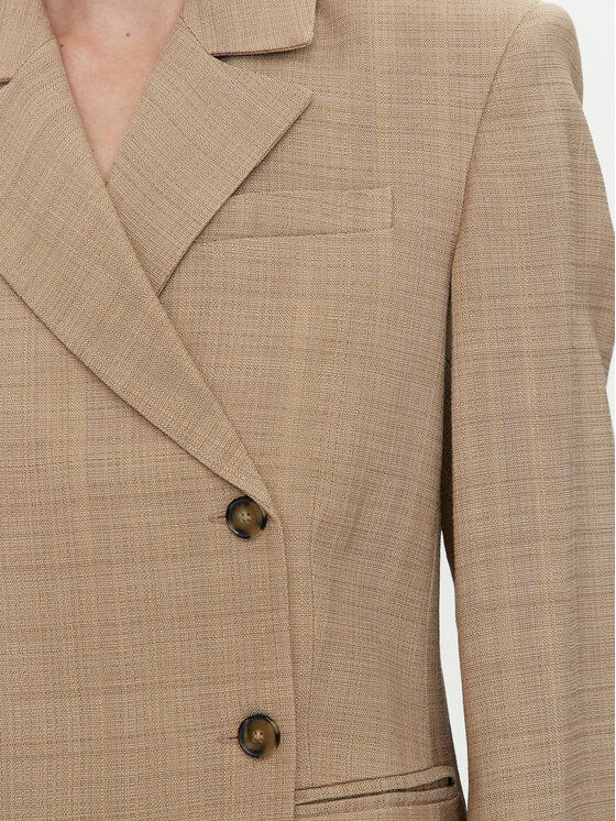 Herskind Herskind Marynarka Pli 5123110 Beżowy Regular Fit