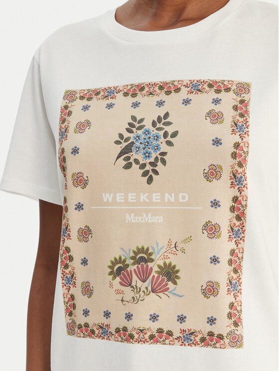Weekend Max Mara Weekend Max Mara T-shirt Pantera 2615971032 Bijela Regular Fit