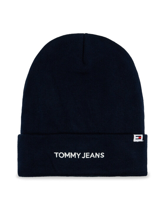 Tommy Jeans Cepure Linear Logo AM0AM12025 Tumši zils