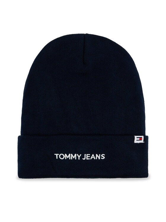 Tommy Jeans Mütze Linear Logo AM0AM12025 Dunkelblau