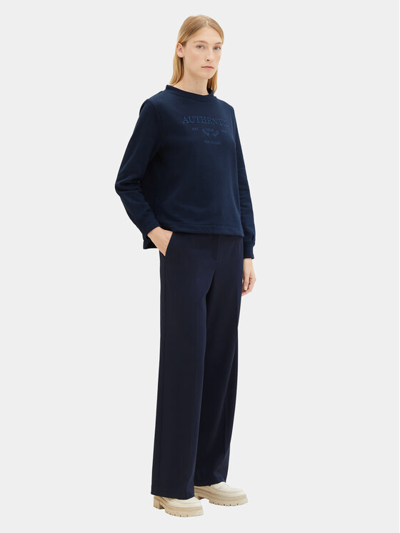 Tom Tailor Tom Tailor Majica dugih rukava 1039069 Tamnoplava Regular Fit