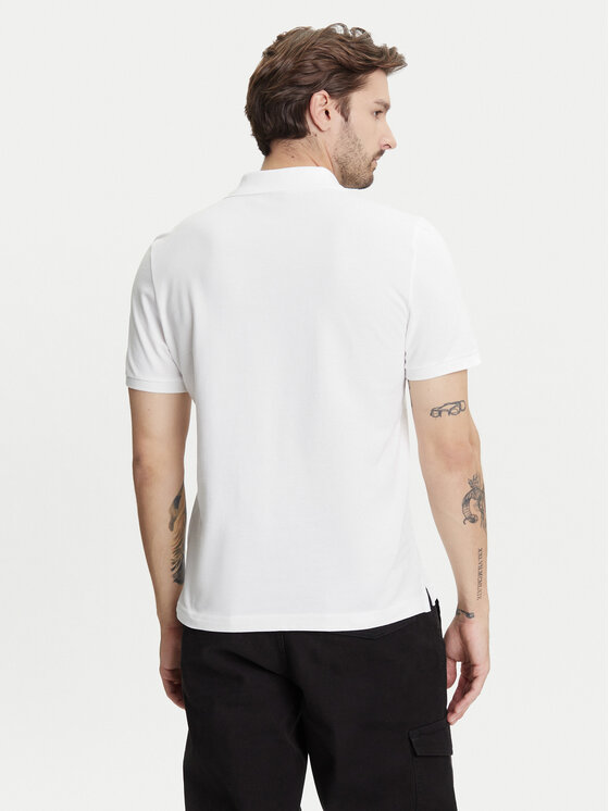 Moose Knuckles Moose Knuckles Tricou polo Everett M34MT712G Alb Regular Fit