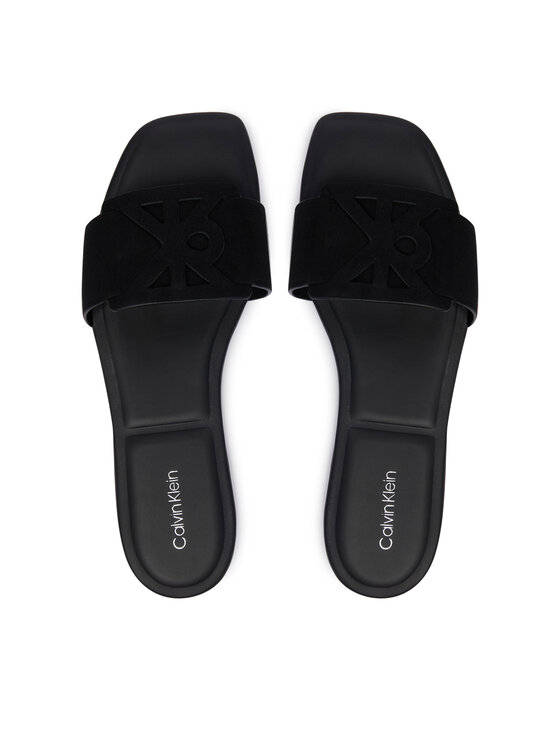 Calvin Klein Calvin Klein Plätud Square Flat Sndl Embl Suede HW0HW03055 Must