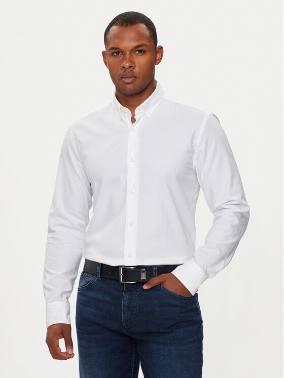 Boss Košeľa 50520259 Biela Casual Fit