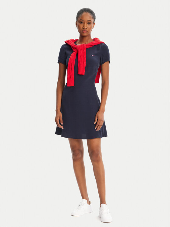 Tommy Jeans Tommy Jeans Každodenné šaty DW0DW21120 Tmavomodrá Regular Fit