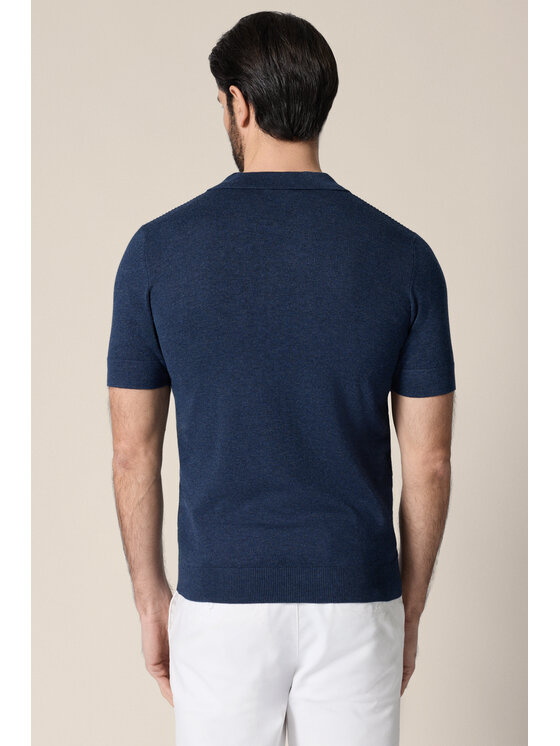 Lancerto Lancerto Polo Romano PO073126000031 Granatowy Regular Fit