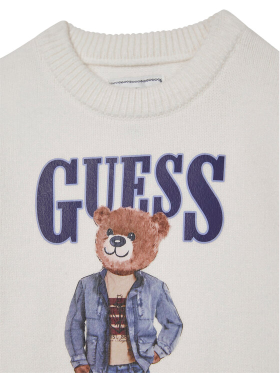 Guess Guess Pulover N6RR01 Z2ZK2 Écru Regular Fit