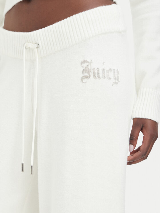Juicy Couture Juicy Couture Spodnie dzianinowe JCWBJ226310 Kremowy Relaxed Fit