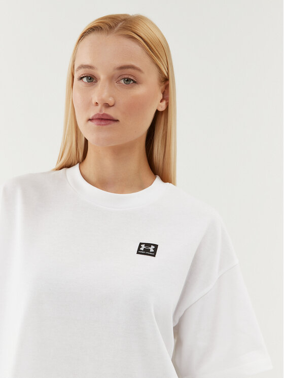 Under Armour Under Armour T-Shirt Ua W Logo Lc Oversized Hw Ss 1379948 Biały Loose Fit