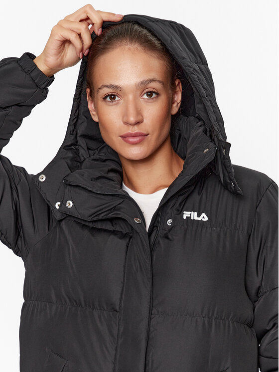 Fila Fila Пухено яке FAW0546 Черен Regular Fit