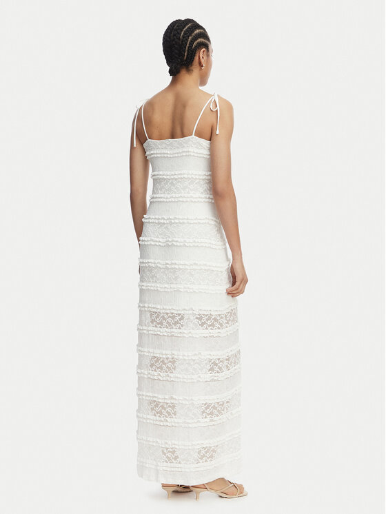Vero Moda Vero Moda Večerna obleka Lucia 10348443 Kremna Regular Fit
