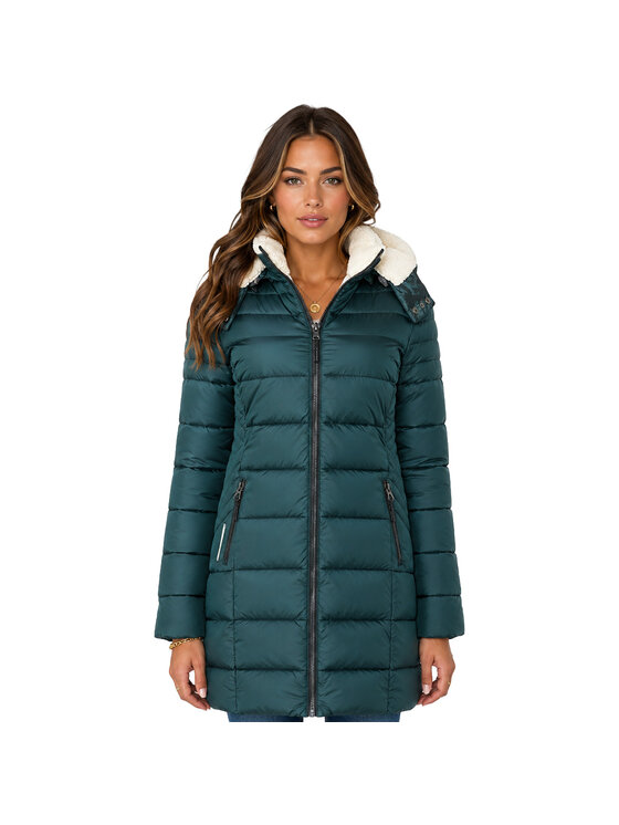 Geographical Norway Geographical Norway Parka WZ5516F/GN-DARK GREEN Zielony Reglan Fit