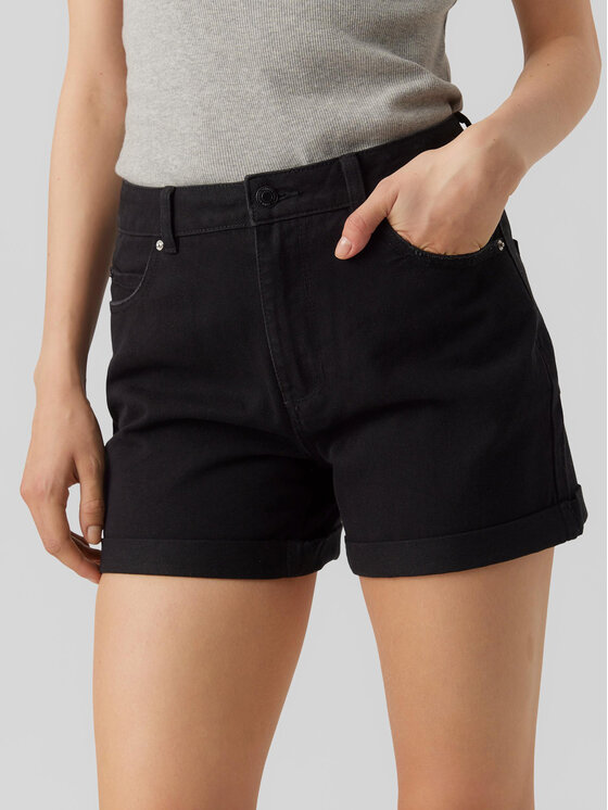 Vero Moda Vero Moda Džínsové šortky Zuri 10279493 Čierna Regular Fit