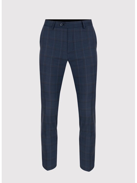 Pako Lorente Pako Lorente Spodnie garniturowe P24SF-6G-012 Granatowy Slim Fit