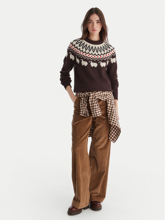 Hunter Hunter Sveter Ashie HARW0074251 Hnedá Regular Fit