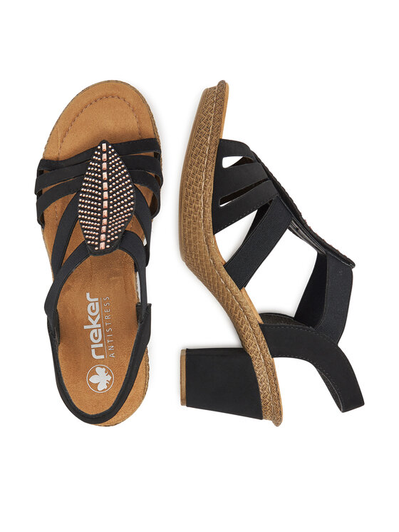 Rieker Rieker Sandale 66526-00 Negru