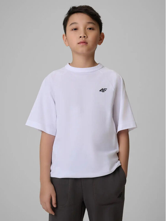 4F 4F T-Shirt 4FJWSS26TTSHM3293 Biały Active Fit