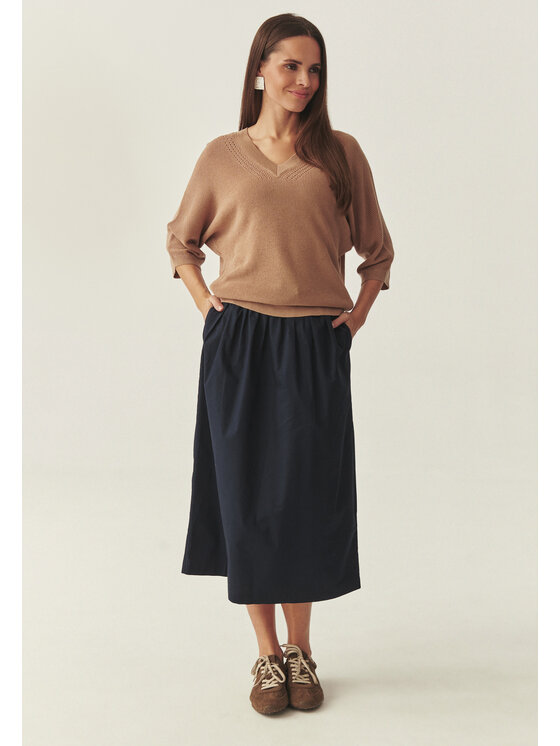TATUUM Tatuum Midi sukňa MORA Tmavomodrá Classic Fit