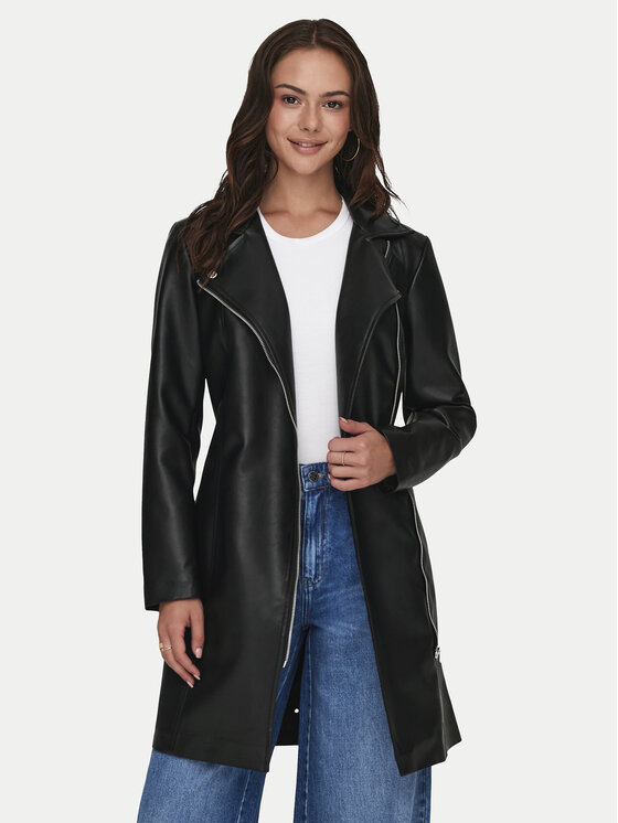 JDY JDY Kevad-sügis mantel Yetta 15328148 Must Regular Fit